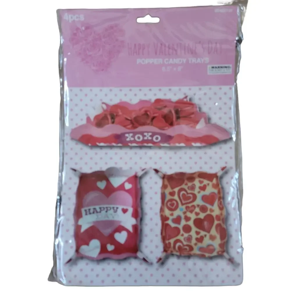 Valentines Day Treat Container Lot‎ Cello Bags Popper Trays Paper Sacks Bundle